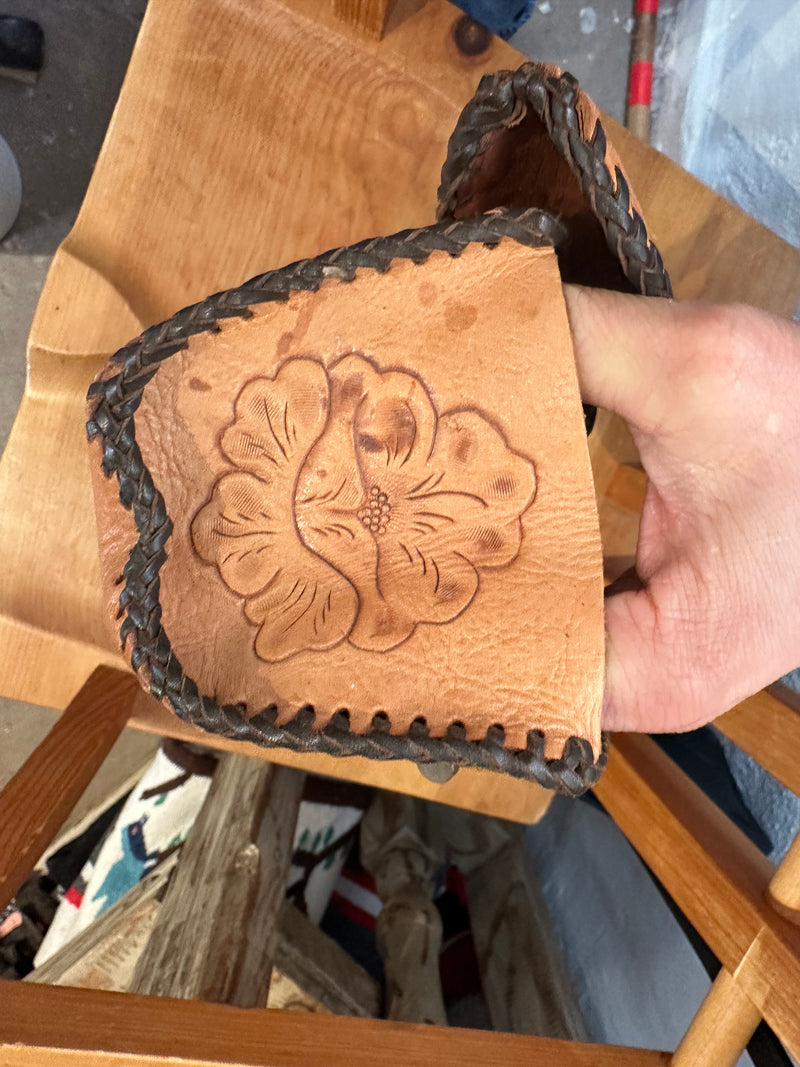 Hand Tooled Leather Mini Purse