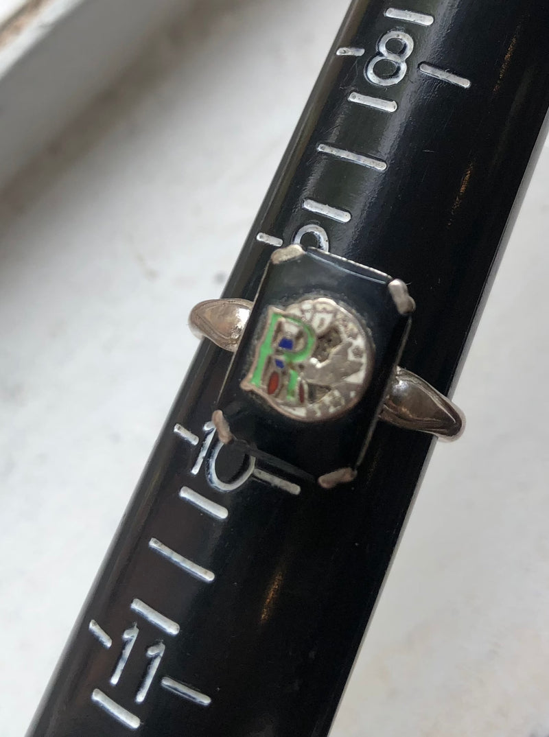 1950’s “R” Sterling Silver Ring