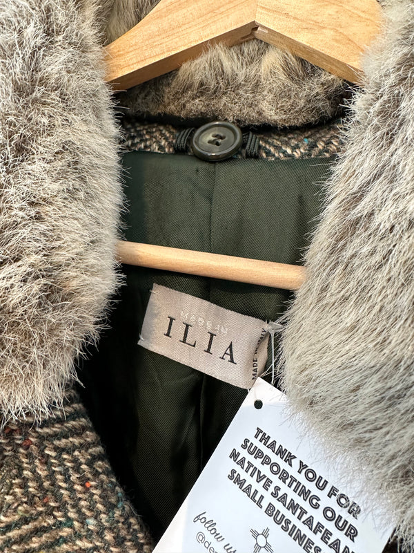 Ilia Wool Coat - Made in Italy - Detachable Collar
