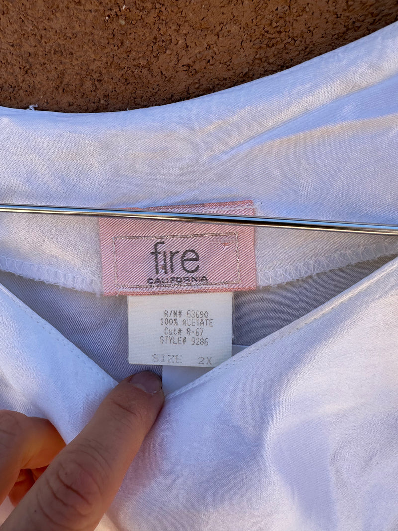 Pastel and White Silky Top, Fire California