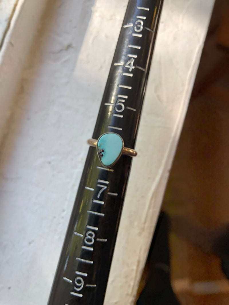 Teardrop Turquoise Sterling Silver Ring