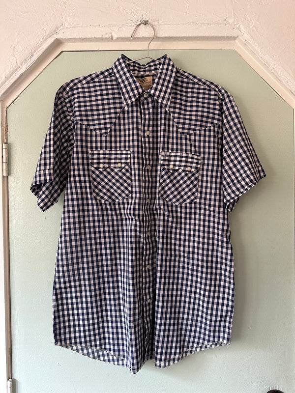 Dee Cee Brand Short Sleeve Western Check Pattern Shirt
