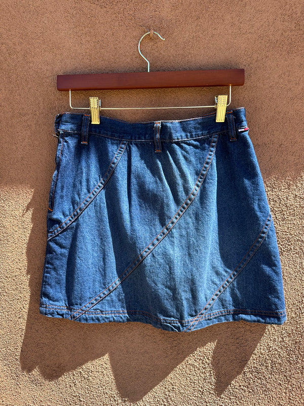 1990's/2000's Y2K Tommy Jeans Pieced Mini Denim Skirt