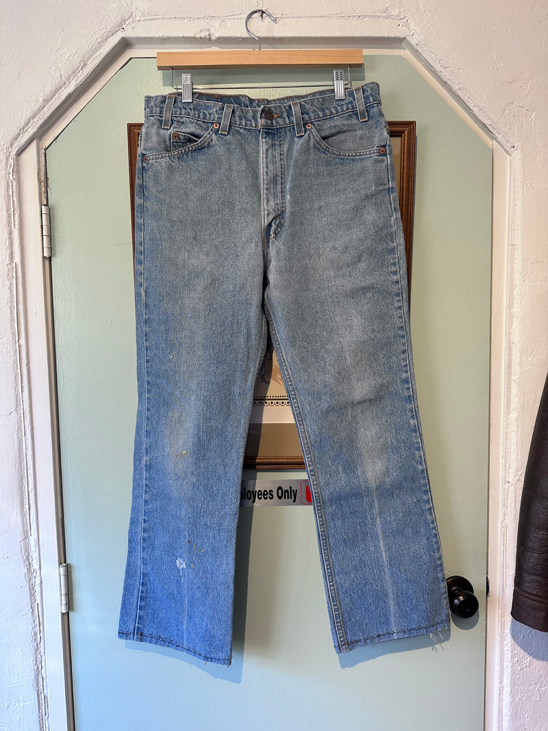1980's Levi's 517 Orange Tag Light Wash Denim Jeans, 32 x 28