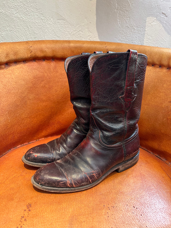 Worn Lucchese Cordovan Mid Height Boots 8D