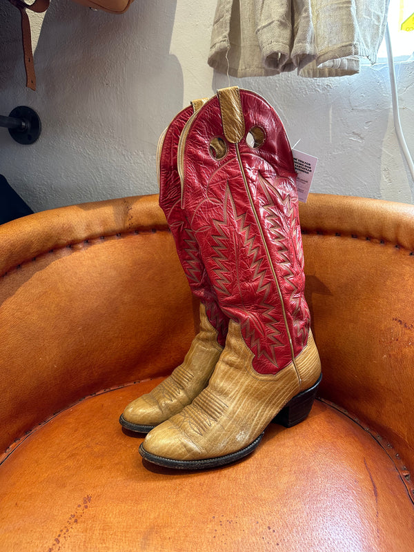 Panhandle Slim Red Chile and Peanut Brittle Tall Boots - 9.5D