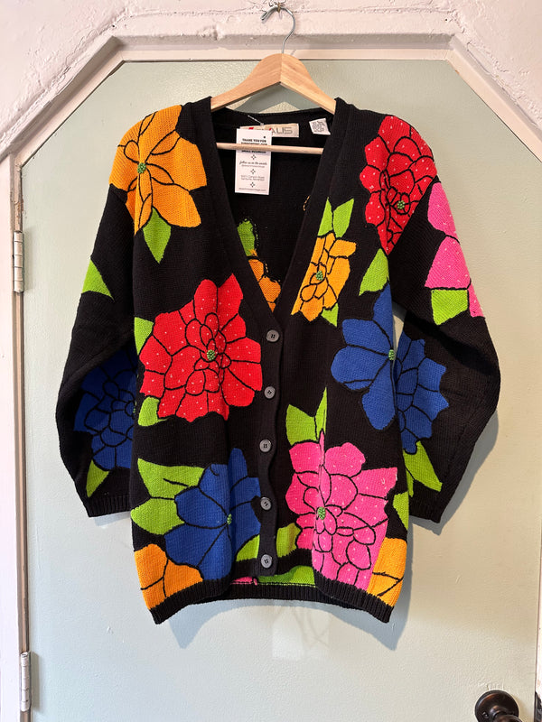 Floral Cardigan by Chaus - Ramie/Cotton - Small