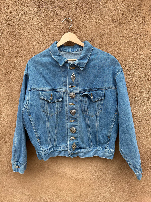 1980's Heart Button Denim Jacket