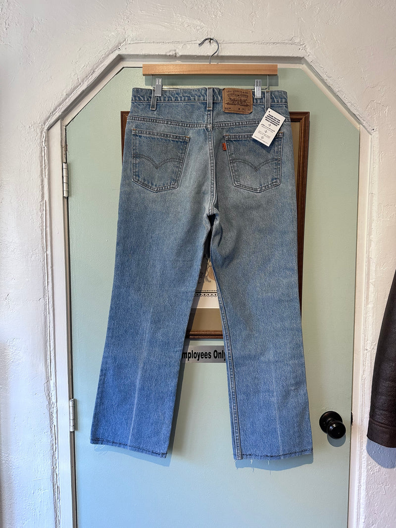 1980's Levi's 517 Orange Tag Light Wash Denim Jeans, 32 x 28