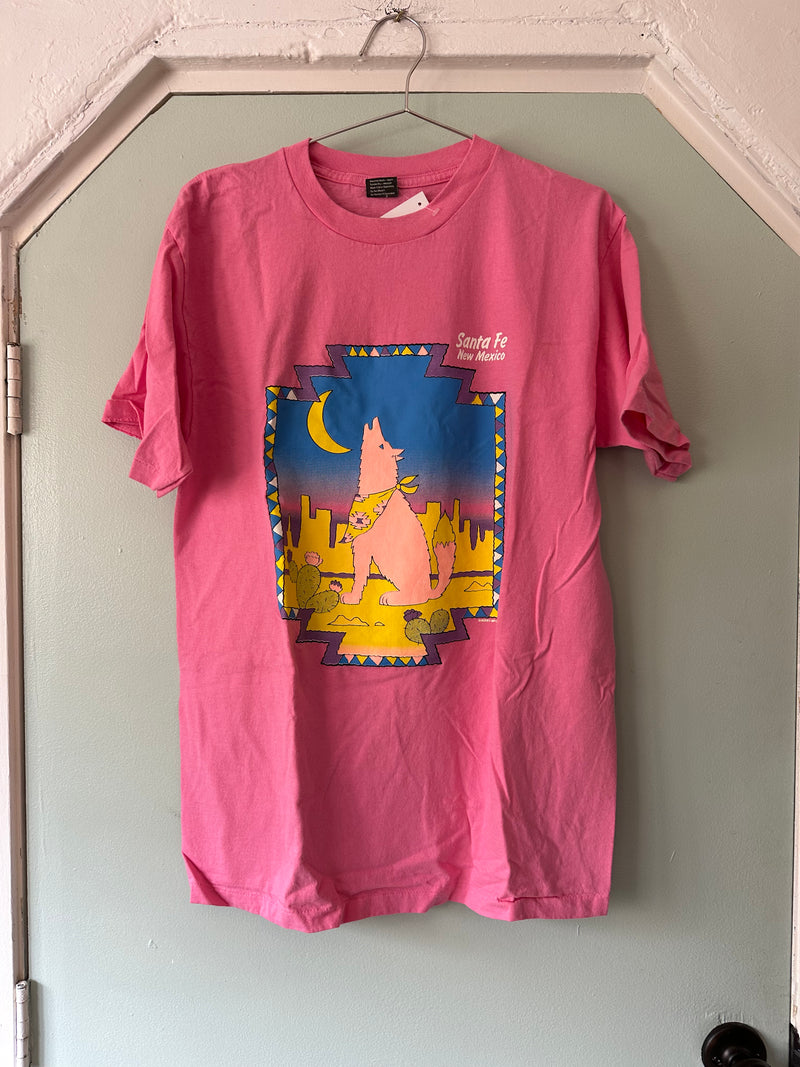 Pink Howling Coyote Santa Fe, New Mexico Tee