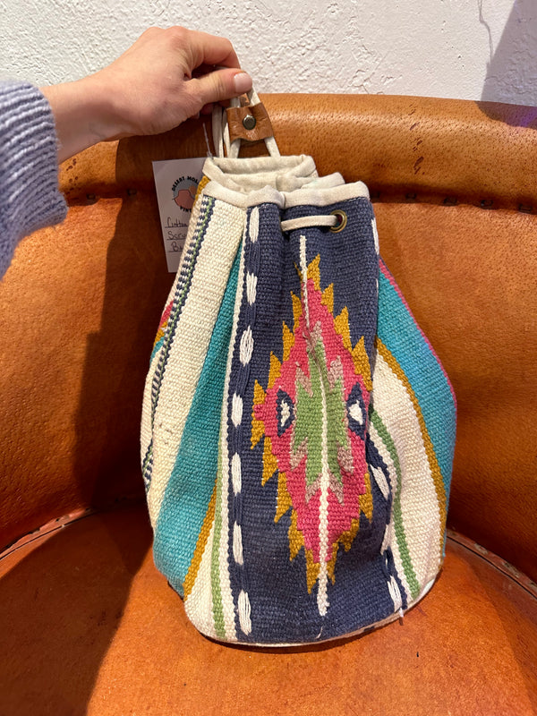 Cotton Kilim Scrunch Backpack