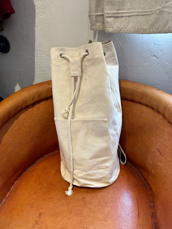 Simple Canvas Drawstring Backpack