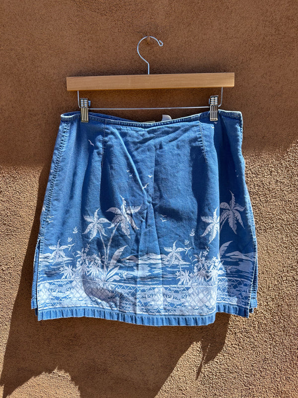 Palm Tree Print Skort