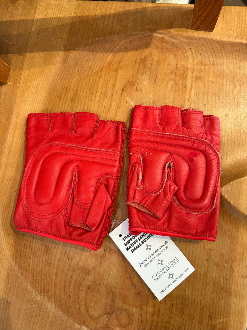 80’s Hatch Red Fingerless Driving Gloves