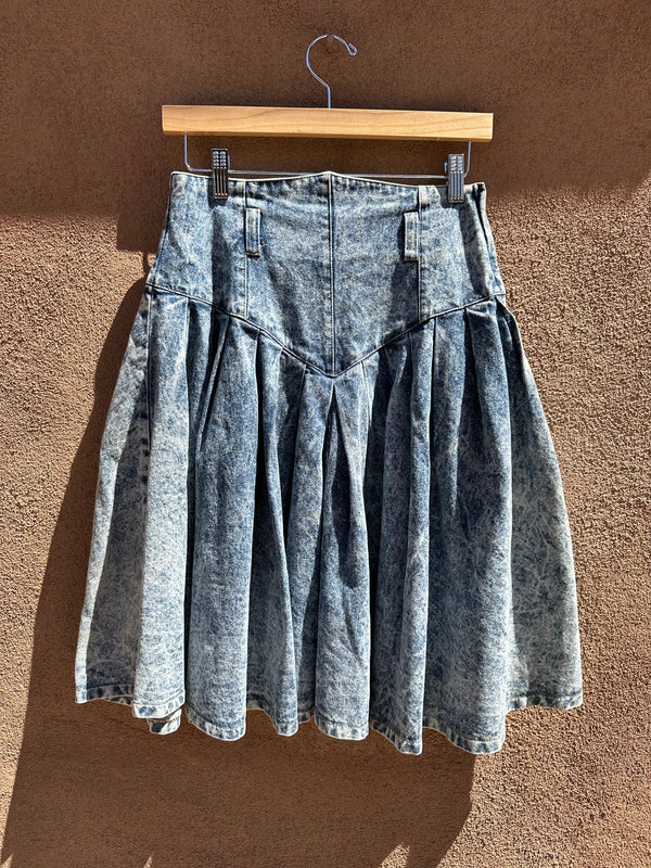 Acid Wash Full Denim Skirt by Palmetto's