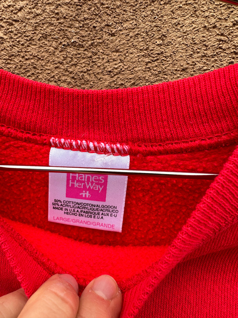 Red and Black Cat Sweatshirt