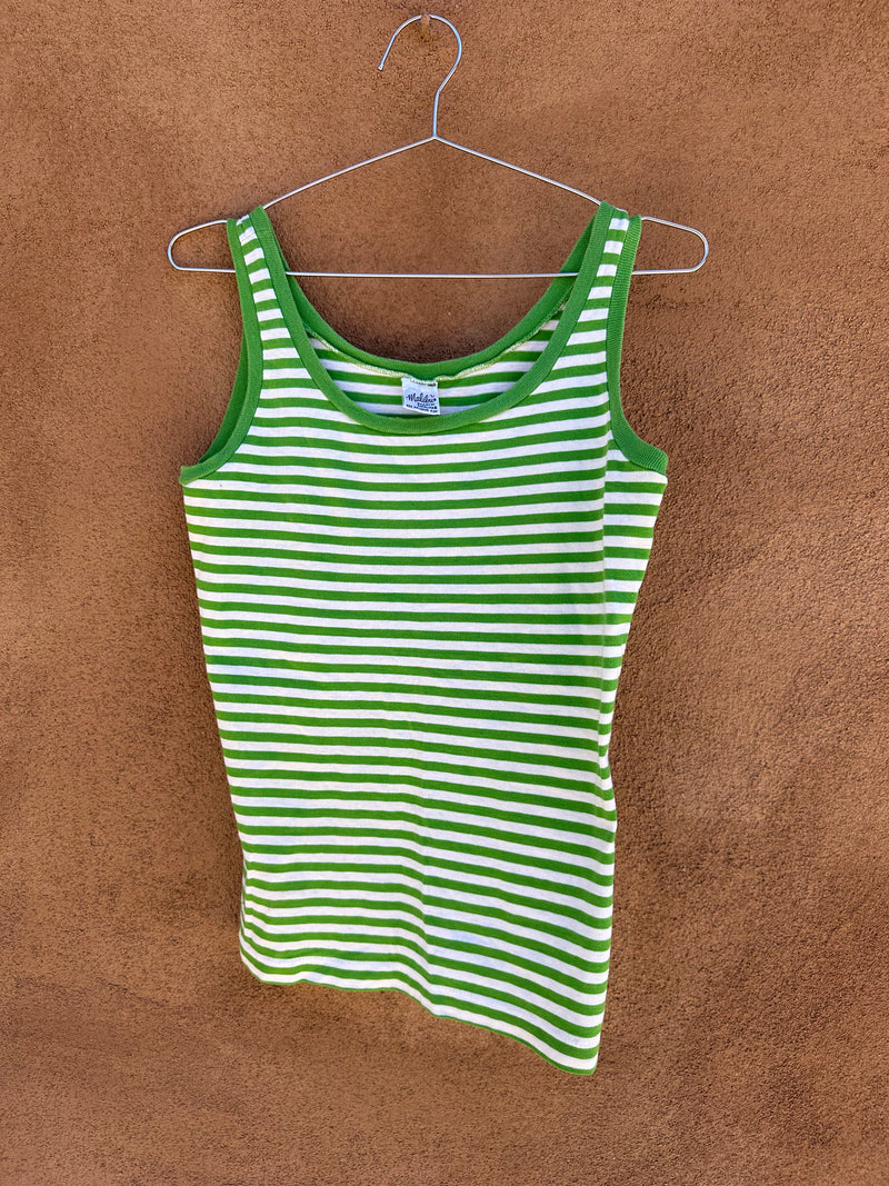 Green and White Striped Tank Top by Malibu, Catalina