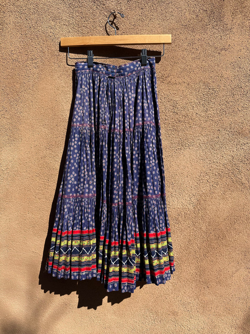 1970's Blue Prairie Skirt