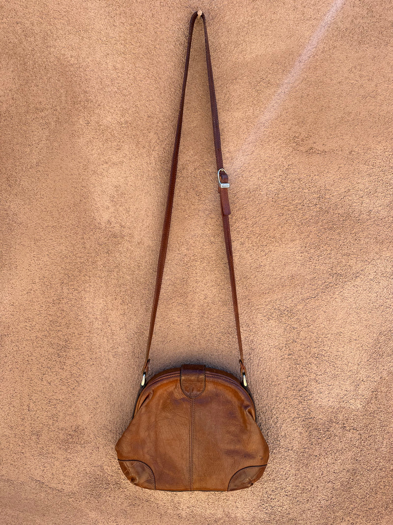 Small Leather Saddle Style Purse by Albi